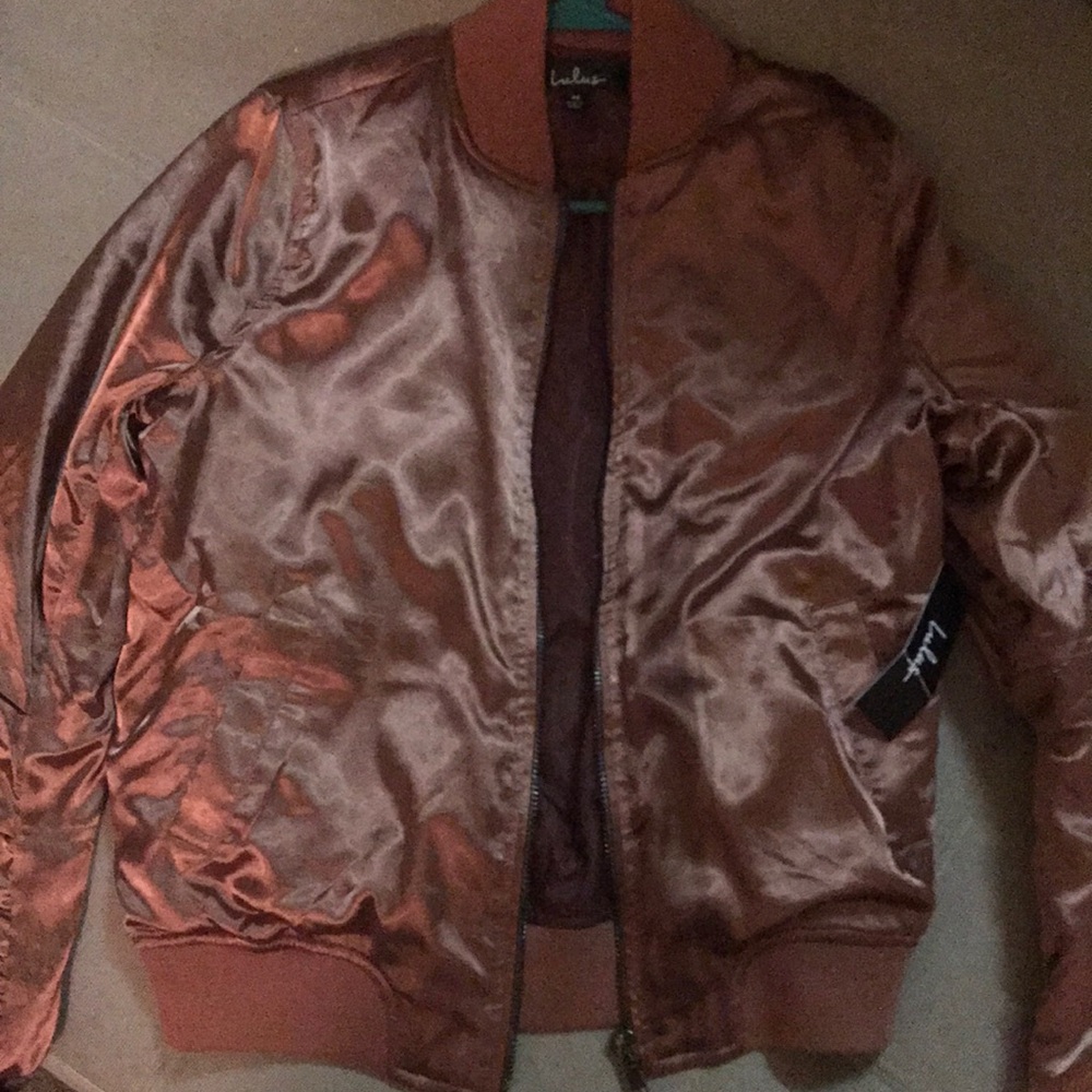 Rose Gold Bomber Jacket
